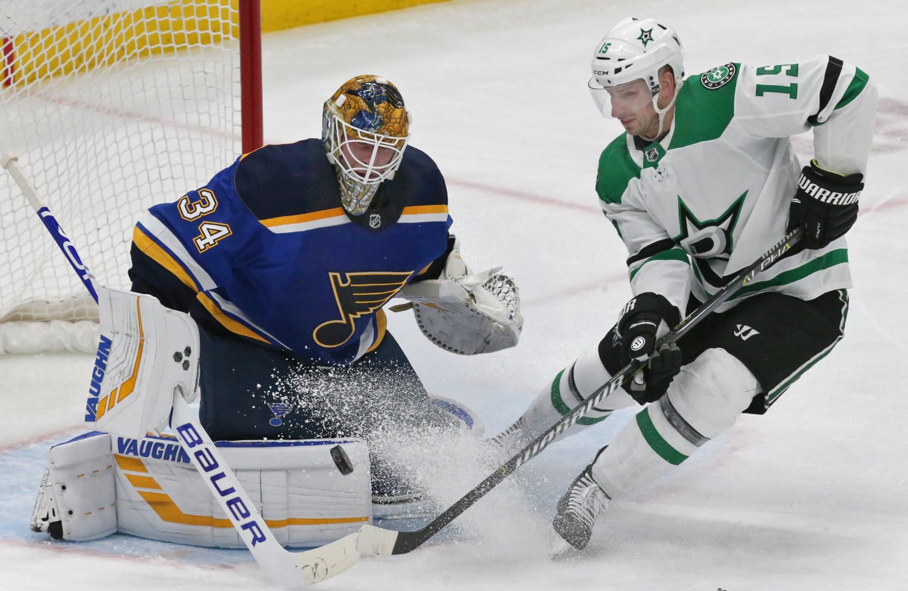The Blues take on the Stars at Enterprise Center